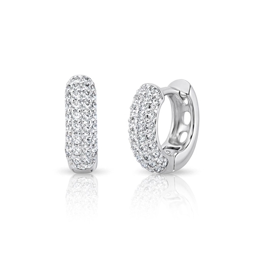 Brinco Click com Zircônias Cristal Cravejadas P