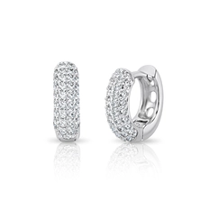 Brinco Click com Zircônias Cristal Cravejadas P