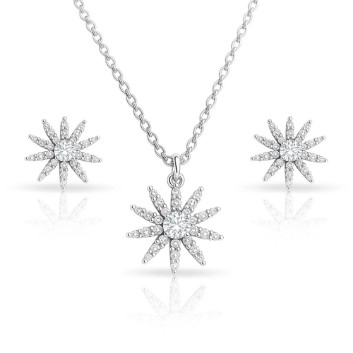 Conjunto Estrela com Zircônias Cristal