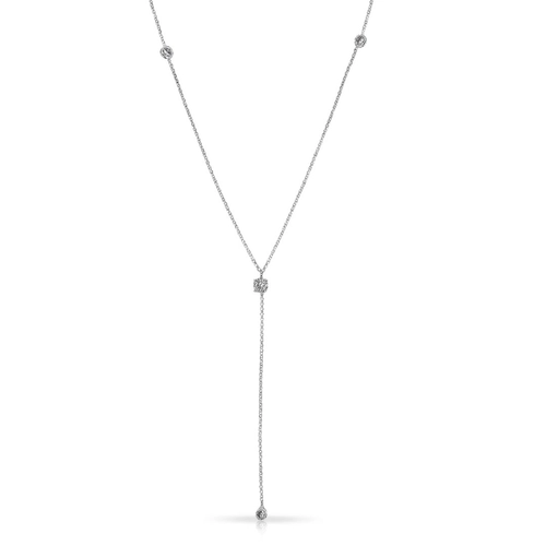 Colar Gravata com Zircônias Cristal