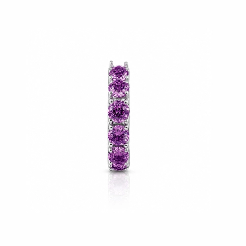Brinco Ear Cuff Argola Cravejada com Zircônias Ametista (Unidade)
