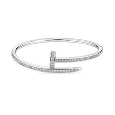 Bracelete Prego com Zircônias Cristal