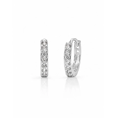 Brinco Argola Click com Zircônias Cristal M