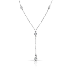 Gargantilha Gravata com Zircônias Cristal