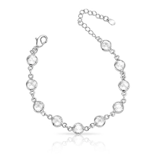 Pulseira Espelhada com Zircônias Cristal