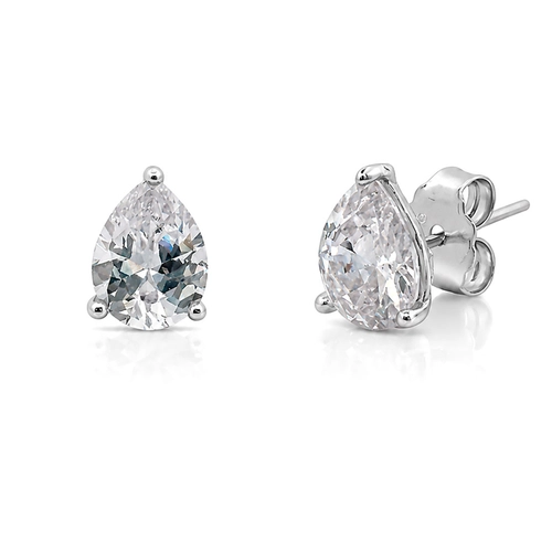 Brinco Top Gota Zircônia Cristal