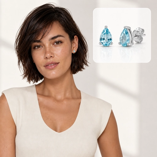 Brinco Top com Zircônia Topázio Gota