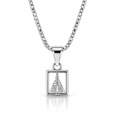 Gargantilha Delicada com Nossa Senhora Aparecida e Zircônias Cristal