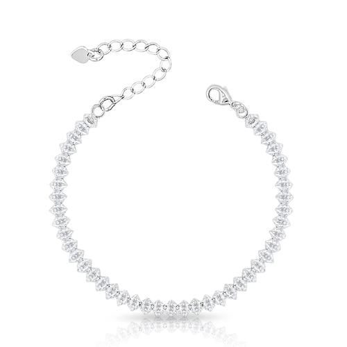 Pulseira Riviera Com Zircônias Cristal Navete
