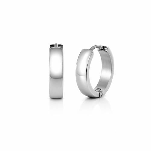 Brinco Argola Click Espelhado - Steel Woman