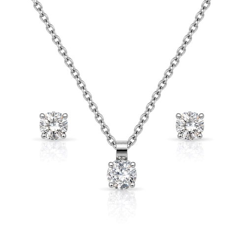 Conjunto Top Ponto Luz com Zircônia Cristal - Steel Woman
