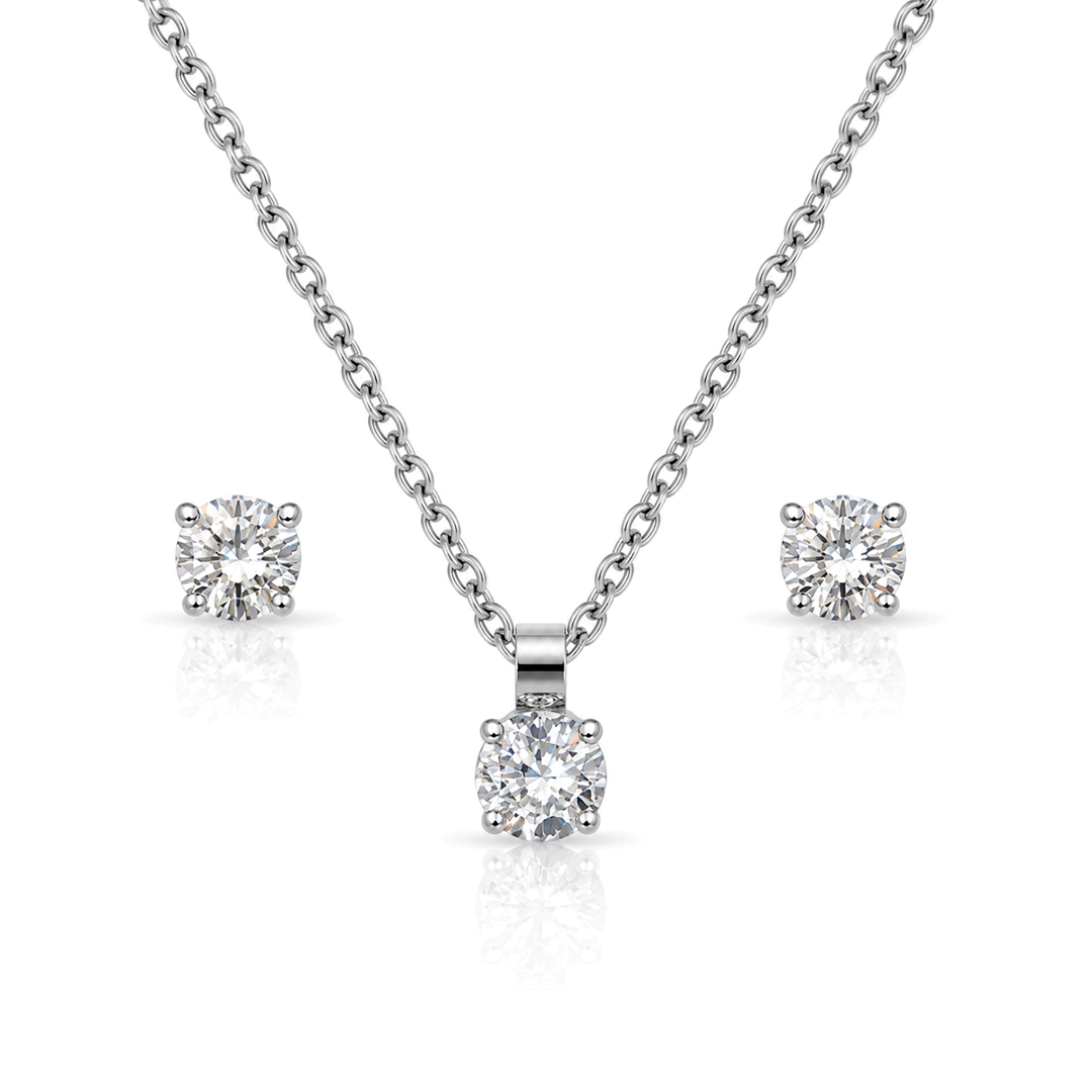 Conjunto Top Ponto Luz com Zircônia Cristal - Steel Woman