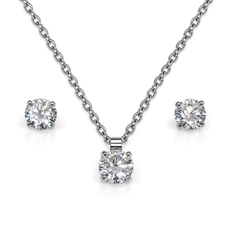 Conjunto Top com Zircônia Cristal Redonda - Steel Woman