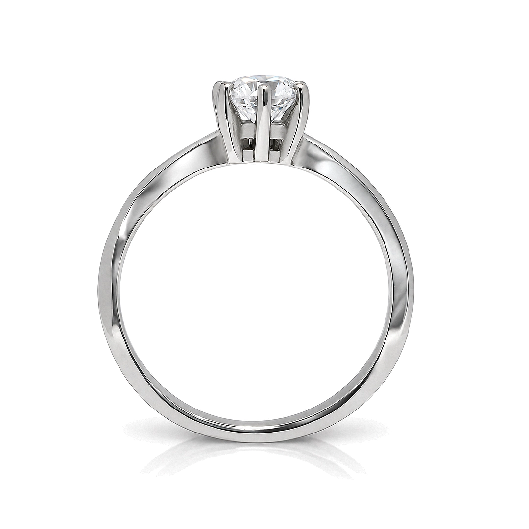 Anel Solitário com Zircônia Cristal - Steel Woman