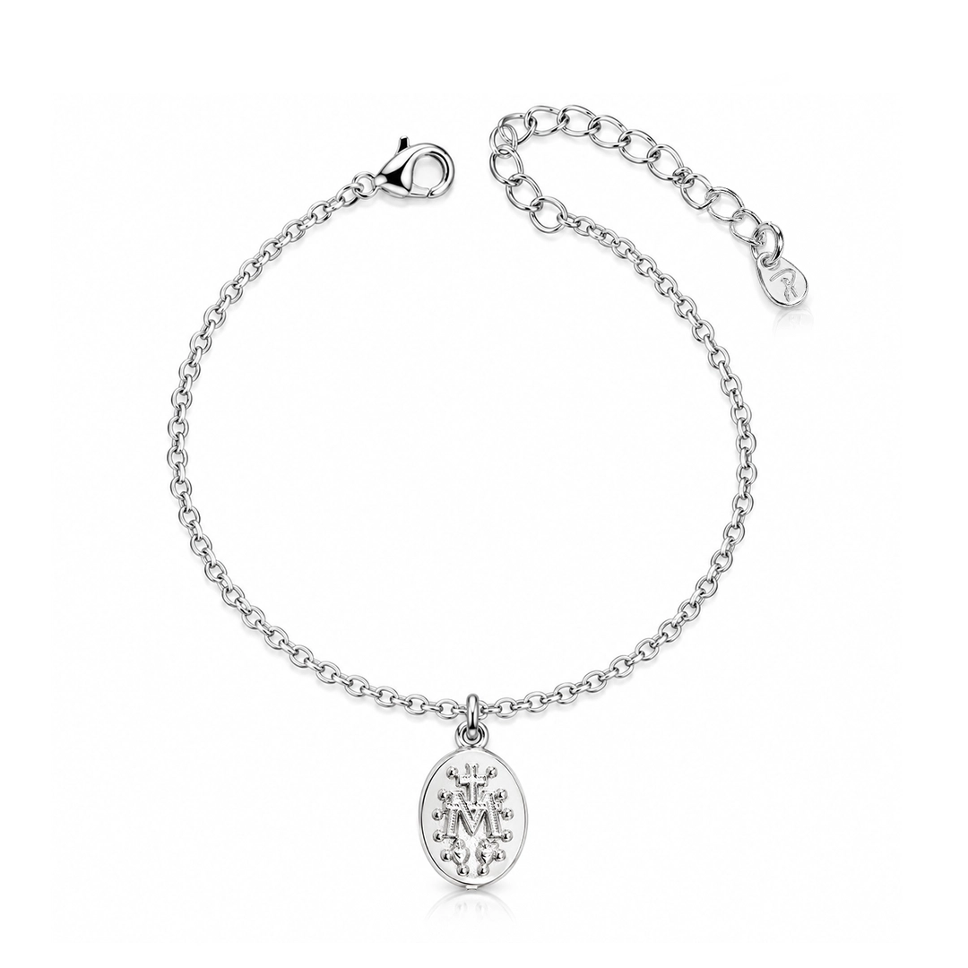 Pulseira com Medalha de Nossa Senhora das Graças Espelhada