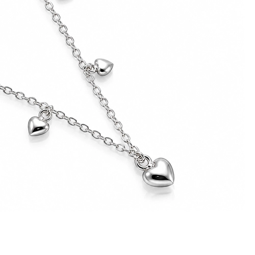 Conjunto Corações Espelhados e Zircônias Cristal - Teen Kids