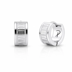 Brinco Argola Click Espelhada com Números Romanos