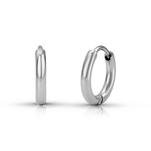 Brinco de Aço Espelhado Argola Clic