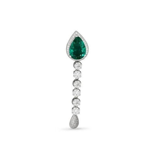 Brinco de Prata com Zircônia Turmalina Paraíba