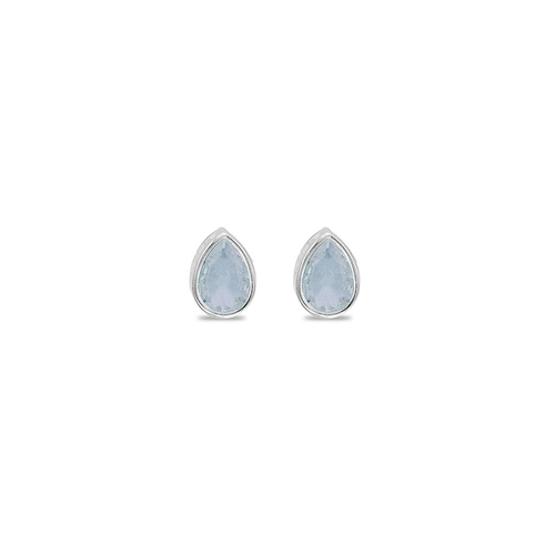 Brinco de Prata Leve com Gota de Zircônia Cristal P