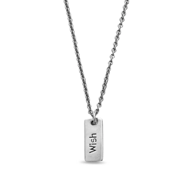 Corrente de Aço com Placa Wish