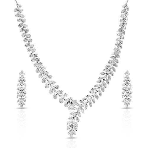 Conjunto em Prata com Zircônias Cristal