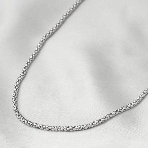 Corrente de Prata em Malha Coreana 45 cm