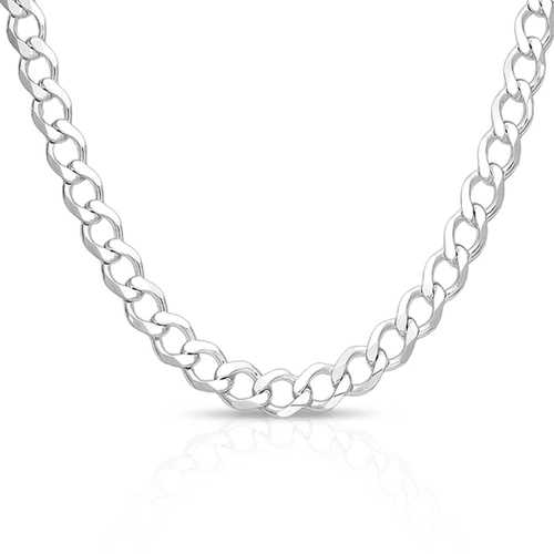 Corrente de Prata Linha Italiana Gourmette Flat