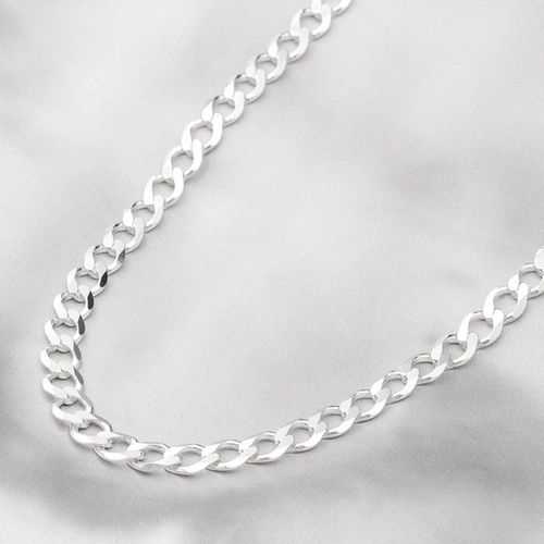 Corrente de Prata Gourmette Linha Italiana 70 cm