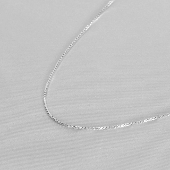 Corrente de Prata em Malha Veneziana 70 cm
