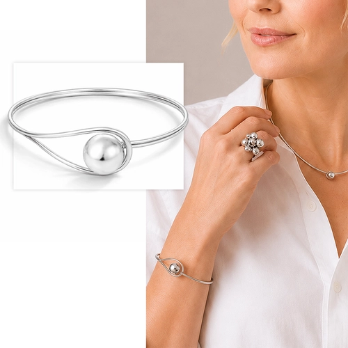 Bracelete de Esfera Espelhada