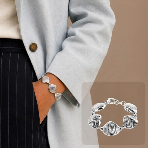Pulseira Conchas Envelhecidas por Eletroformação
