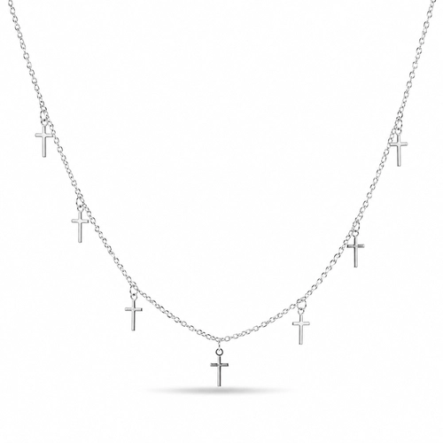 Gargantilha Choker com Berloques de Cruz