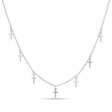 Gargantilha Choker com Berloques de Cruz