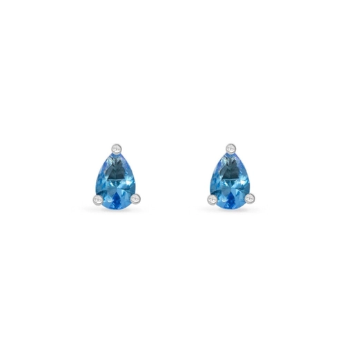 Brinco de Prata Leve com Gota de Zircônia Topázio