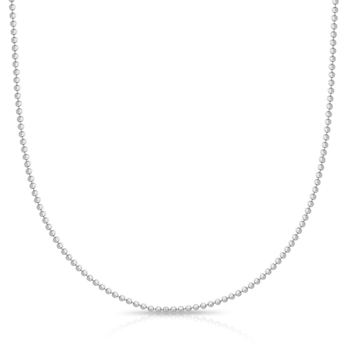 Corrente de Prata Feminina com Bolinhas Diamantadas 1 M