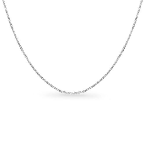 Corrente De Prata Em Malha Coreana 40 cm
