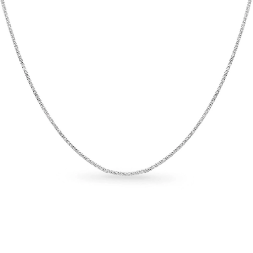 Corrente De Prata Em Malha Coreana 45 Cm