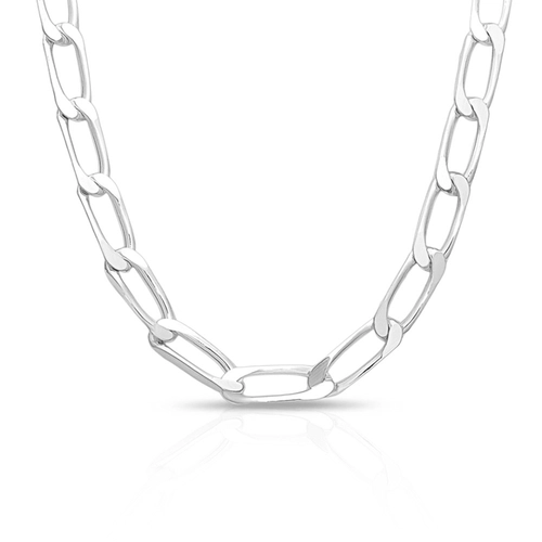Corrente de Prata Linha Italiana de Elos Iguais 60 cm