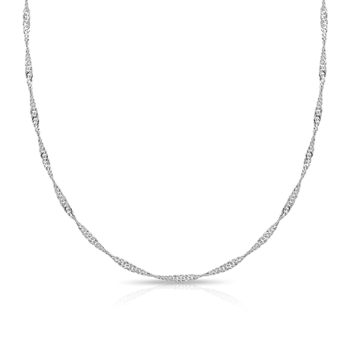 Corrente de Prata Feminina Singapura 60 cm
