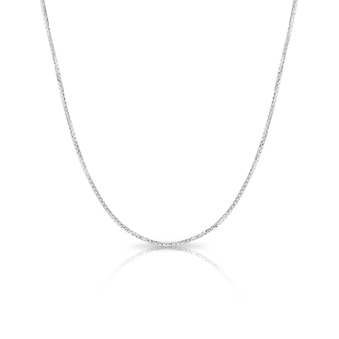 Corrente de Prata Malha Veneziana 40 cm