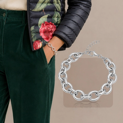 Pulseira de Elos Redondos Espelhados