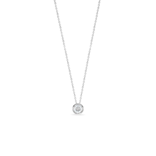 Gargantilha de Prata Ponto Luz de Zircônia Cristal M
