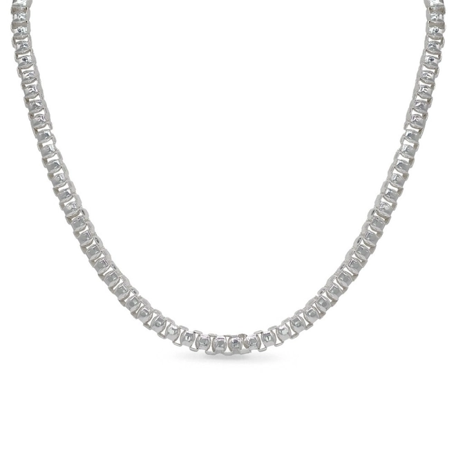Choker de Prata Leve Oca Espelhada