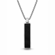 Corrente com Placa Retangular Carbonada