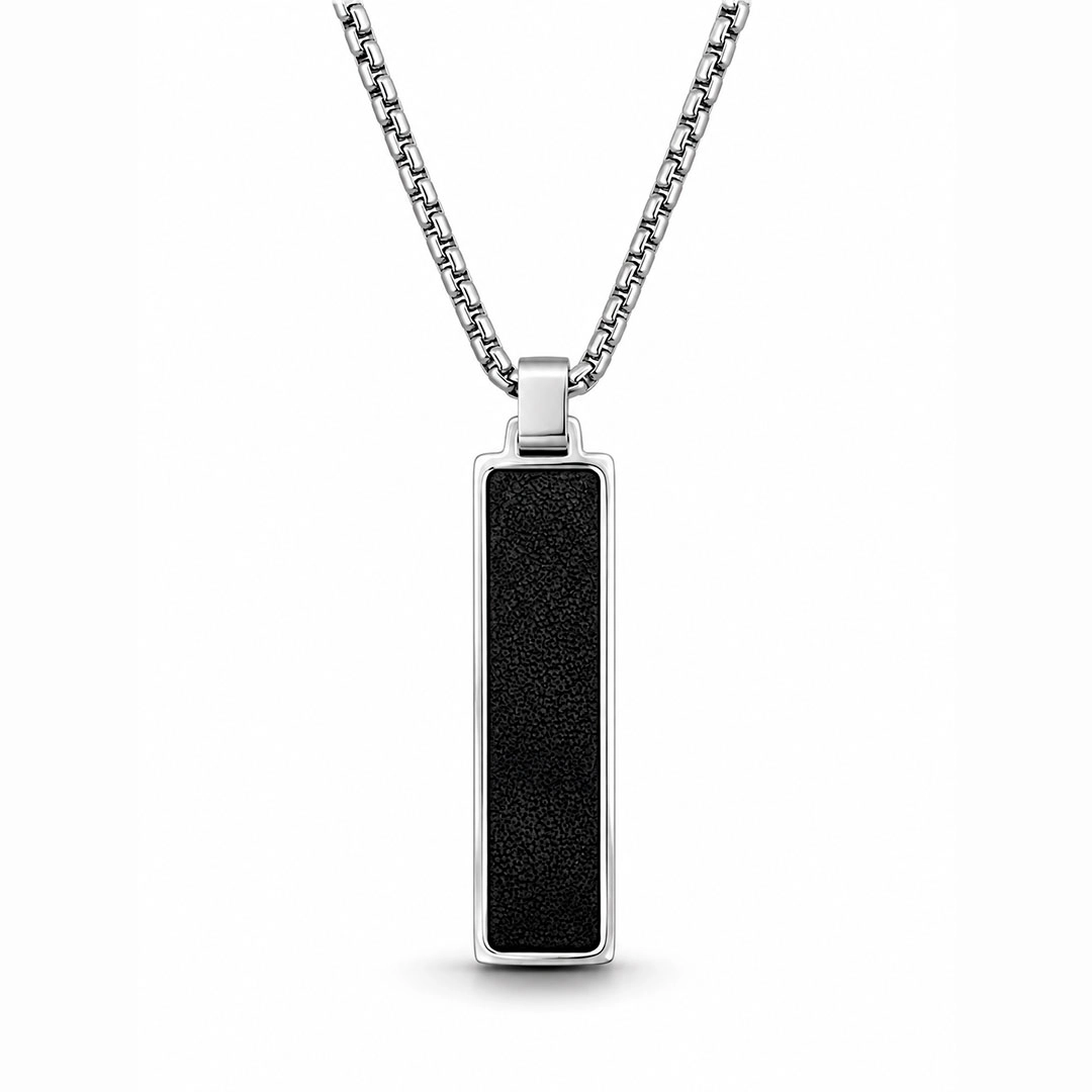 Corrente com Placa Retangular Carbonada