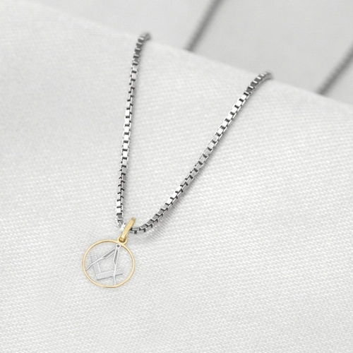 Corrente de Prata com Pingente de Formatura em Ouro 18k Profissão Arquitetura P