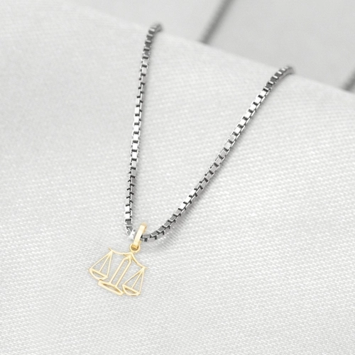 Corrente de Prata com Pingente de Formatura em Ouro 18k Profissão Direito P