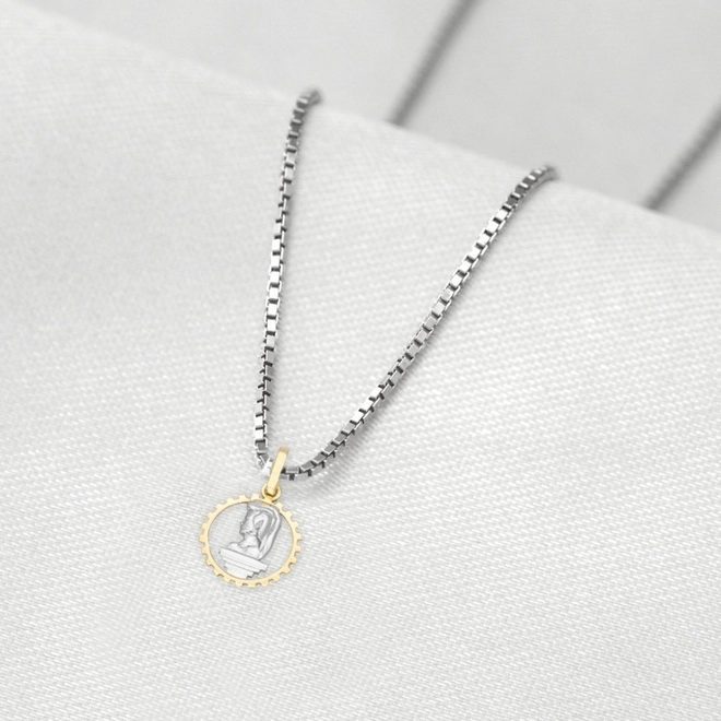 Corrente de Prata com Pingente de Formatura em Ouro 18k Profissão Engenharia P