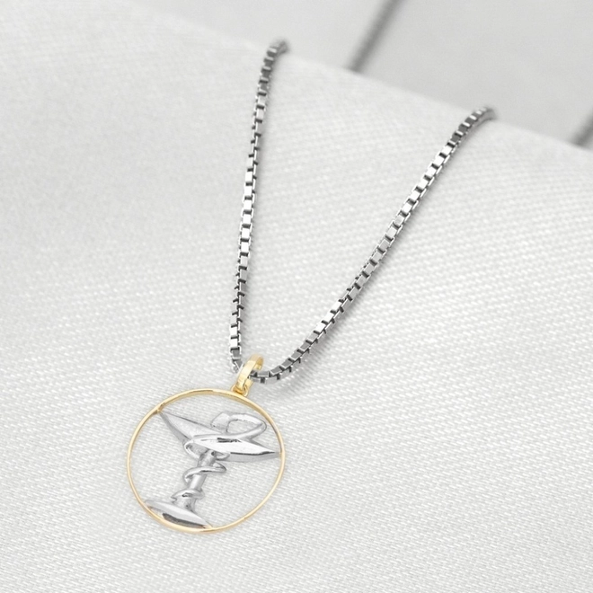 Corrente de Prata com Pingente de Formatura em Ouro 18k Profissão Farmácia